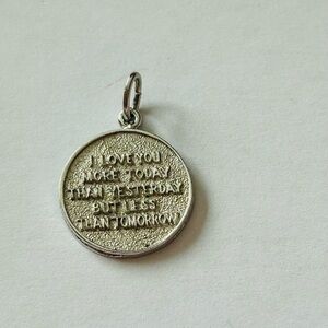 Sterling Silver I Love You More…charm
